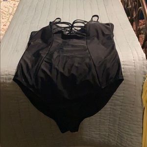 Black one piece swimsuit